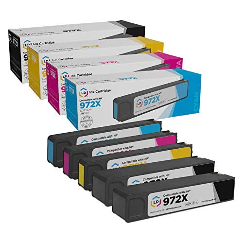 Black Photos-Vivid Compatible High Yield PageWide Pro 452dn 452dw 477dn 477dw 552dw 577dw 577z Ink Cartridge Replacement for HP 972X 2-Pack F6T84AN Ink Cartridge Black Photos-Vivid Compatible High Yield PageWide Pro 452dn 452dw 477dn 477dw 552dw 577dw 577z Ink Cartridge Replacement for HP 972X 2-Pack F6T84AN Ink Cartridge